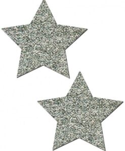 Rockstar Silver Glitter Star Pasties O/S