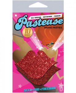 Alternative view of Lips Kisses Red Glitter Pasties O/S