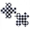 Pastease Checker Cross X Black White Pasties O/S