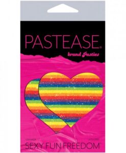 Alternative view of Pastease Glitter Rainbow Heart Pasties