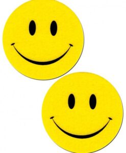 Smiley Face Yellow Pasties O/S