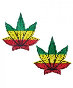 Pastease Marijuana Leaf Rasta Weed Pasties O/S