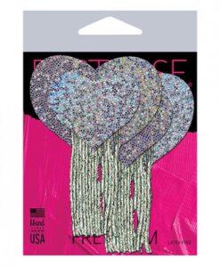 Pastease Tassel Glitter Heart - Silver O/s