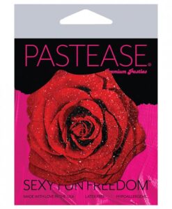 Alternative view of Pastease Glitter Velvet Blooming Rose Red O/S