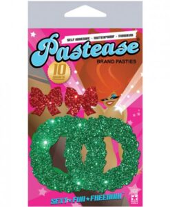 Alternative view of Wreath with Bows Glitter Green Red Pasties
