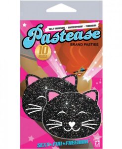 Alternative view of Kitty Black Glitter Cat Pasties O/S