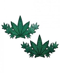 Pastease Demi Glitter Leaf Pasties Green O/S
