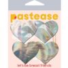 Pastease Premium Petites Holographic Heart - Silver O/s Pack Of 2 Pair