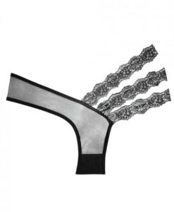 Alternative view of Adore Sheer, Lace Wild Orchid Panty Black O/S