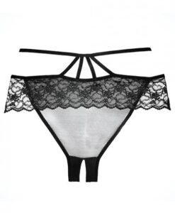 Alternative view of Adore Angel Crotchless Panty Black O/S