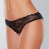 Adore Crush Lace Open Panty Black O/s