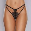Adore Dreaming Lace Thong Black O/s