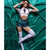 Role Play Sultry School Babe 6 Pc Set Green M/l