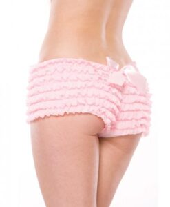 Alternative view of Ruffle Shorts Back Bow Detail Pink XXL