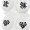Leopard Lace Pasties - Pack Of 2 (heart & Cross)