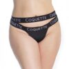 Fine Lace Back Double Strap Waistband Black OS/XL