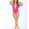 Euphoria Neon Deep V Teddy Neon Pink O/s