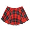 Vibes LIT AF Skirt Red Plaid S/M