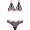 Vibes F*ck Cancer Bralette & Cheeky Panty Black M/L