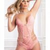 Wonder Teddy W/curve Framing Straps Baby Pink O/s
