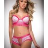 Pinklicious Silky Chekkini Panty & Bra Pink Polka Dot O/s
