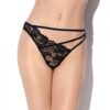 Sangria Multi Strap Lace Thong Black M/l