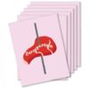 Stripplerloin Naughty Greeting Card - Pack Of 6