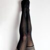 Kix'ies Meaghan Houndstooth Thigh High Black A