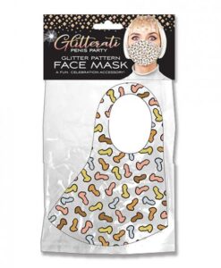Glitterati Penis Party Face Mask
