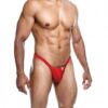 Male Basics Y Buns Thong Red Lg