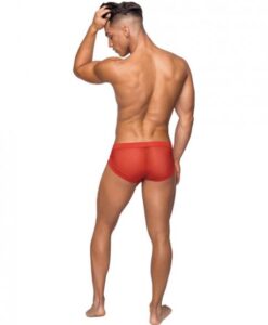 Alternative view of Hoser Stretch Mesh Micro Mini Shorts XL Red