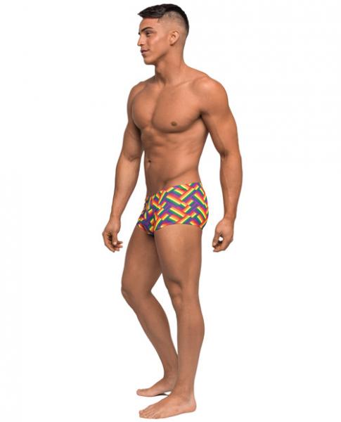 Pride Fest Contoured Pouch Mini Shorts Rainbow XL - Image 2