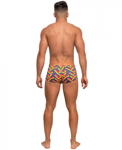 Pride Fest Contoured Pouch Mini Shorts Rainbow XL - Image 3