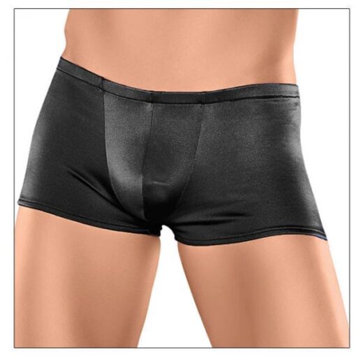 Male Power Satin Lycra Boxer Shorts Black Small - Image 3