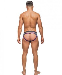 Alternative view of Heather Haze Cutout Jock Strap Gray S/M