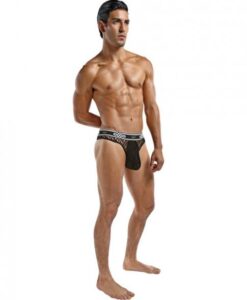 Male Power Peep Show Lo Rise Thong Black L/XL