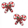 Neva Nude Sequin Candy Cane Pasties - Red/white O/s