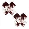 Neva Nude Blood Splatter X Factor Pasties - Red/white O/s