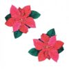 Neva Nude Poinsettia Glitter Flower Pasties - Red/green O/s