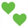 Neva Nude Temperature Reactive Heart Pasties - Neon Green