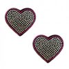 Burlesque Heart N' Soul Crystal Heart Nipztix - Pink/clear O/s