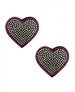 Burlesque Heart N' Soul Crystal Heart Nipztix - Pink/clear O/s