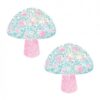 Neva Nude Black Light Glitter Shroom Pasties - Pink/white O/s