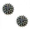 Burlesque Bowser Spike Pleather Reusable Silicone Nipztix - Silver/black O/s