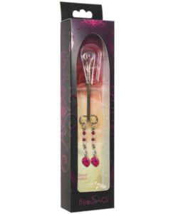 Alternative view of Bijoux Cli Clamp Double Loop with Heart Charm & Fuchsia Beads