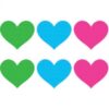 Neon Heart Pasties Value Pack Of 3 O/S
