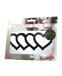 Peekaboo Glow In The Dark Hearts - Pack Of 2