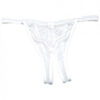 Scalloped Embroidery Crotchless Panty White O/S