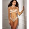 Absolutely Beautiful Stretch Lace Collard Bra & Panty (goes W/soh31549) Nude 36
