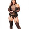 Halter Body Stocking Jumpsuit Black Qn